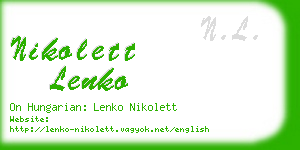 nikolett lenko business card